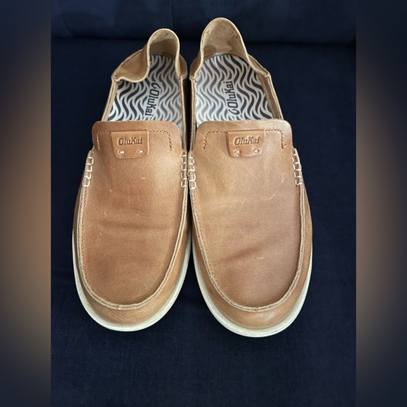 OluKai Kakaha Men\'s Tan Slip-On Loafers size 9 main image 8
